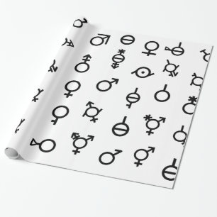All Gender Symbols Pattern Wrapping Paper