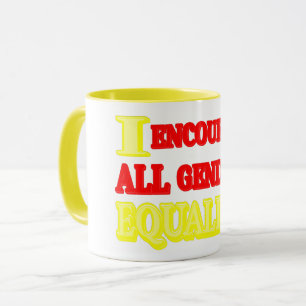 "ALL GENDERS EQUALITY" Expression Design. Buy Now Mug