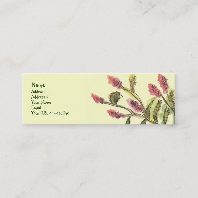 All Good Flowers card. Mini Business Card (Front)