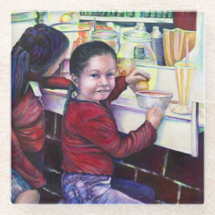 All Good Girls Get Ice Cream Glass Coaster