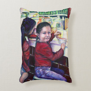 All Good little Girls get Ice Cream, Mexico Accent Pillow