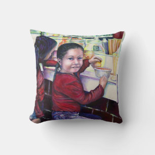 All Good little Girls get Ice Cream, Mexico Throw Pillow