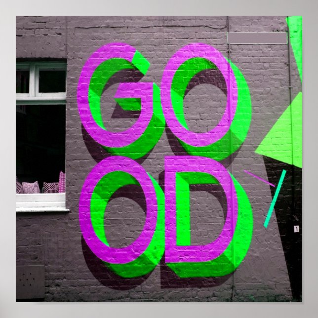 All GOOD neon Purple Green Poster (Front)