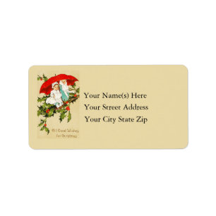 All Good Wishes Vintage Address Label