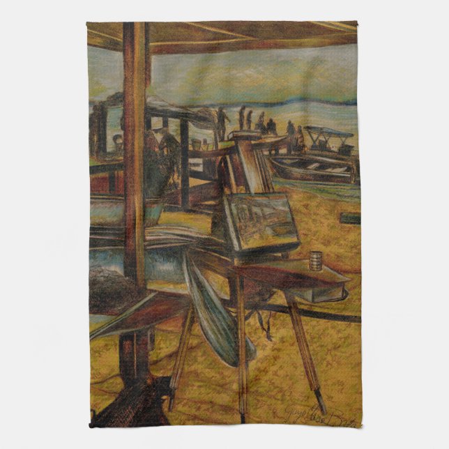All Great Paintings Start with One Brush Stoke Kitchen Towel (Vertical)