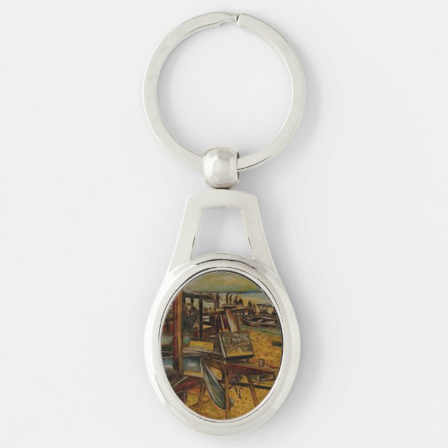 All Great Paintings Starts with One Brush Stoke Keychain (Front)