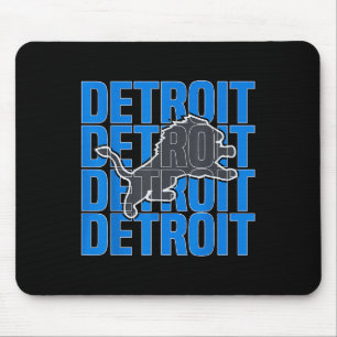 All Grit - Detroit Cool Retro Lion Lovers Detroit  Mouse Pad
