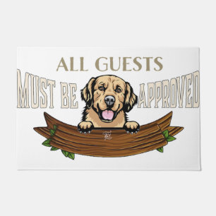 All Guests Must Be Approved Rug, Dog Doormat