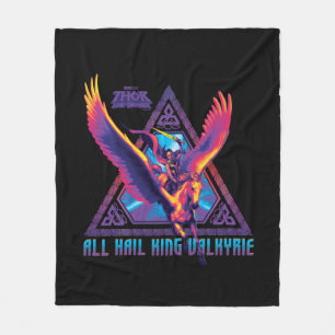 All Hail King Valkyrie Psychedelic Graphic Fleece Blanket