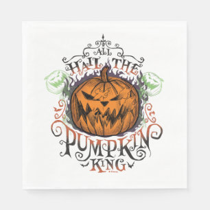 All Hail The Pumpkin King - Gothic Flames Napkin