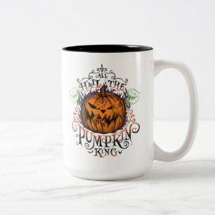All Hail The Pumpkin King - Gothic Flames Two-Tone Coffee Mug
