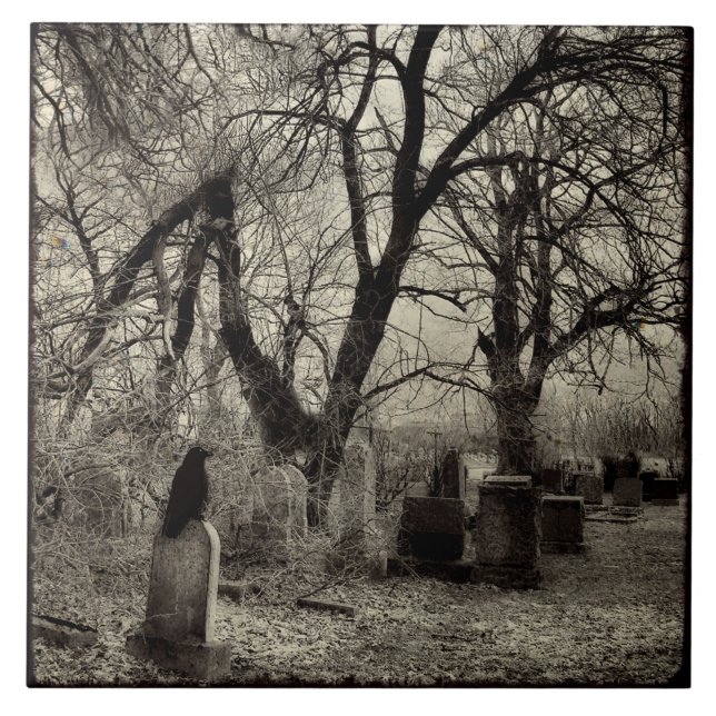 All Hallow's Eve Crow Tile (Front)