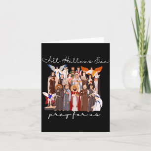 All Hallows Eve Pray For Us Halloween Catholic Sai Card