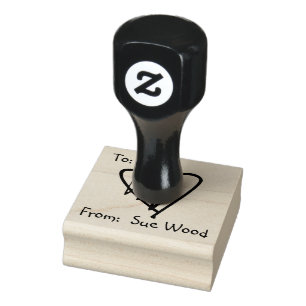 All Heart Custom Name Crafting Rubber Stamp