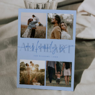 All Heart Icy Blue Photo Valentines Day Holiday Card