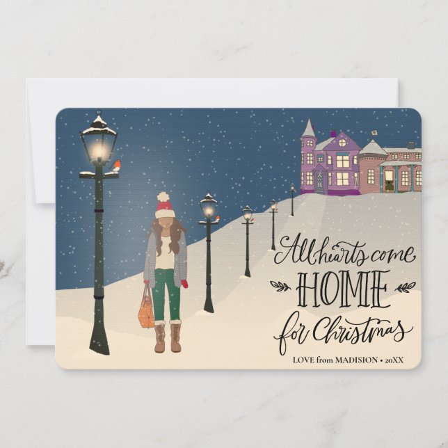 All Hearts Come Home For Christmas Holiday Card (Front)