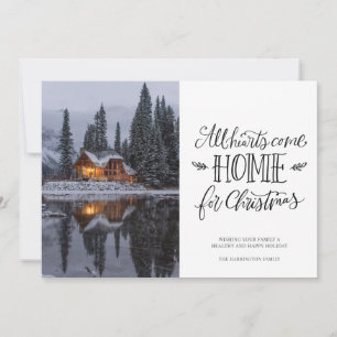 All Hearts Come Home For Christmas Quote Holiday Card