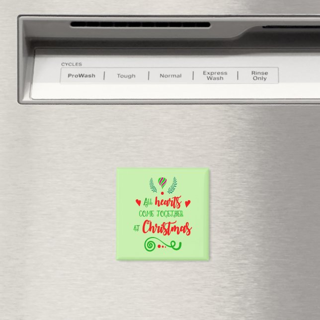 All Hearts Come Together At Christmas Holiday, ZSG Magnet (In Situ (Dishwasher))