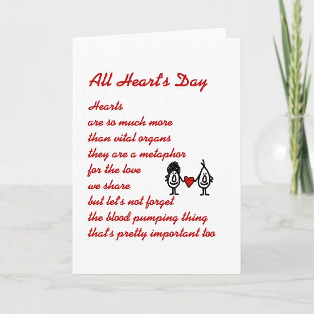 All Heart's Day Holiday Card (Front)