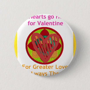 All Hearts Go Home for Valentine Art Print 2 Inch Round Button