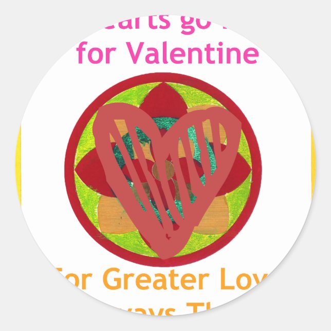 All Hearts Go Home for Valentine Art Print Classic Round Sticker (Front)