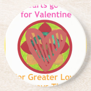 All Hearts Go Home for Valentine Art Print Coaster