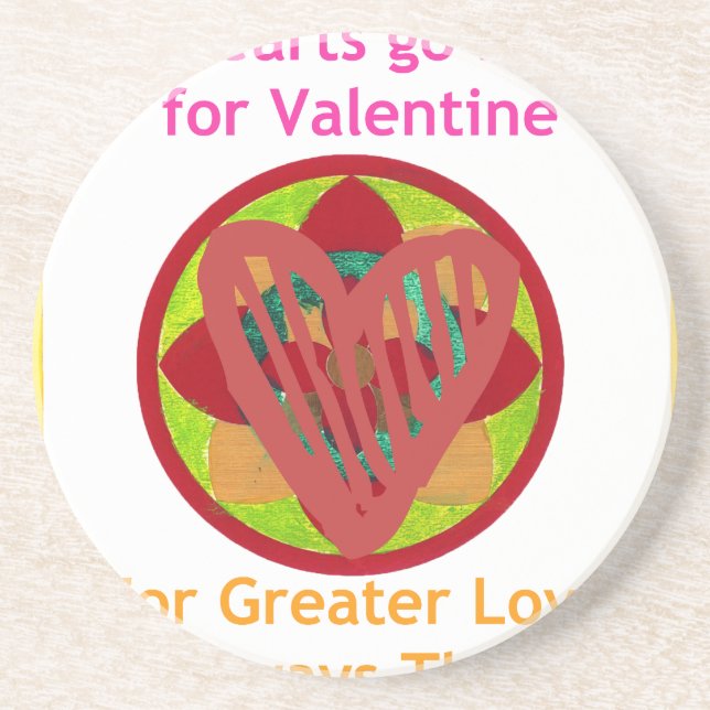 All Hearts Go Home for Valentine Art Print Coaster (Front)