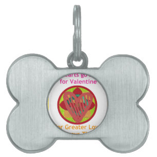 All Hearts Go Home for Valentine Art Print Pet Tag