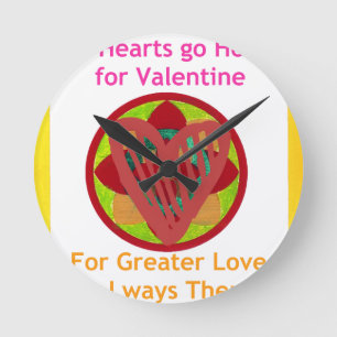 All Hearts Go Home for Valentine Art Print Round Clock