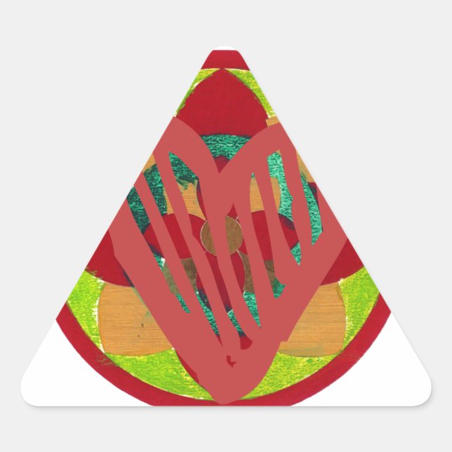 All Hearts Go Home for Valentine Art Print Triangle Sticker (Front)