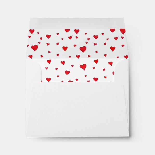 All Hearts red Envelope liner (Back (Bottom))