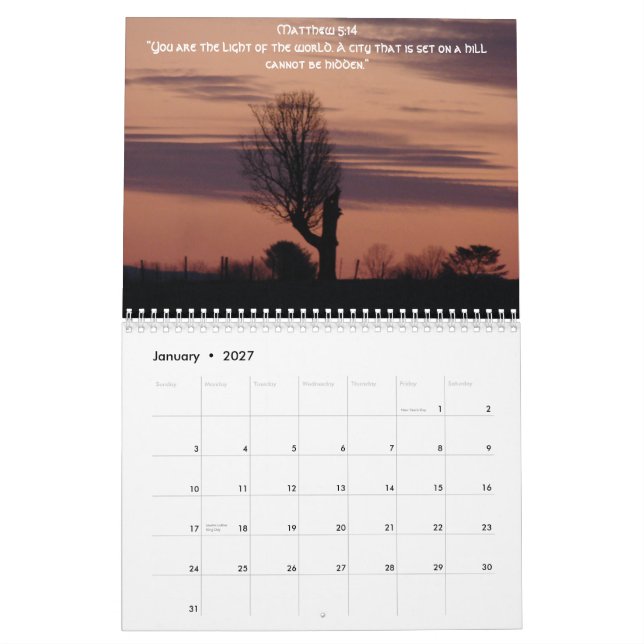 All HIS glory...2010 Calendar (Jan 2027)