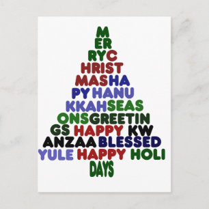 All Holiday Greetings Postcard