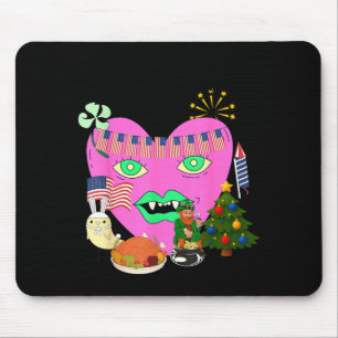 All Holidays in One Weird Holiday Design Mouse Pad