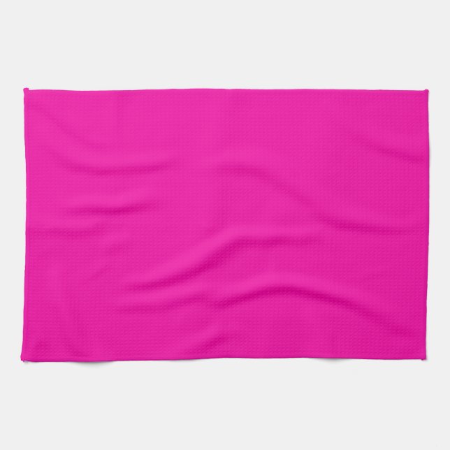 All Hot Pink Nothing But Colour Pink Kitchen Towel (Horizontal)