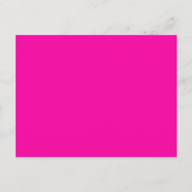 All Hot Pink Nothing But Colour Pink Postcard (Front)