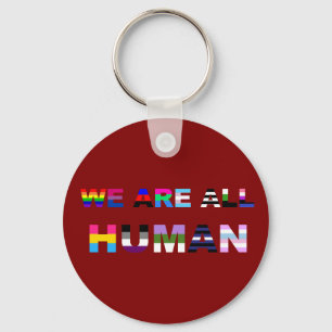 All Human Red Keychain