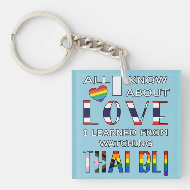 All I Know About Love I Learned From Watching Thai Keychain (Front)