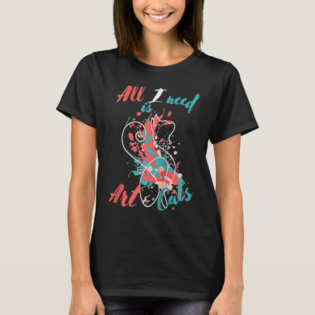 All I need is and Cats Cool Line Raglan Baseball T-Shirt (Front)