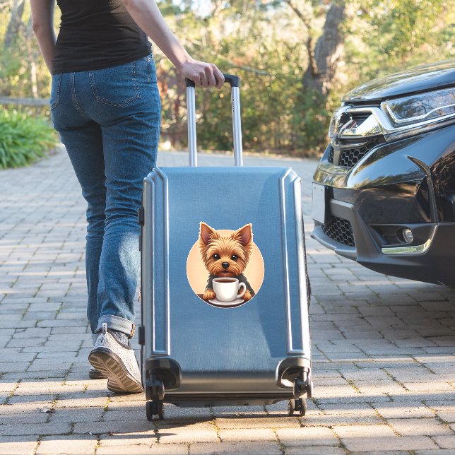 All I Need is Coffee and My Yorkie (Suitcase Insitu)