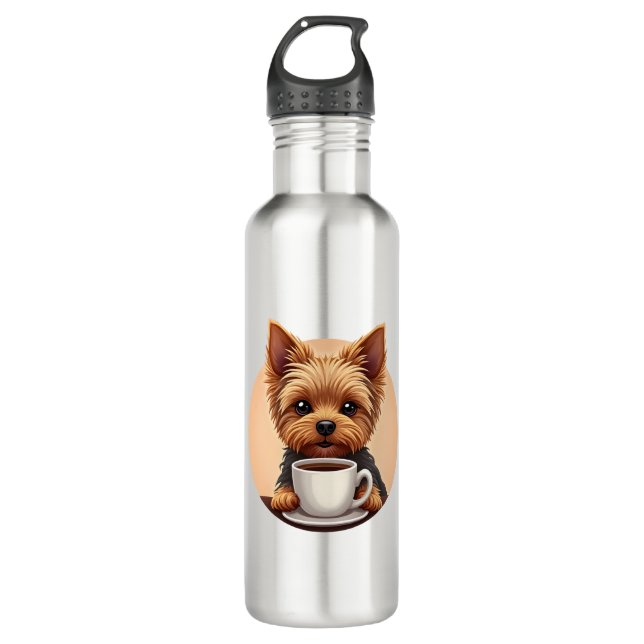 All I Need is Coffee and My Yorkie 710 Ml Water Bottle (Front)
