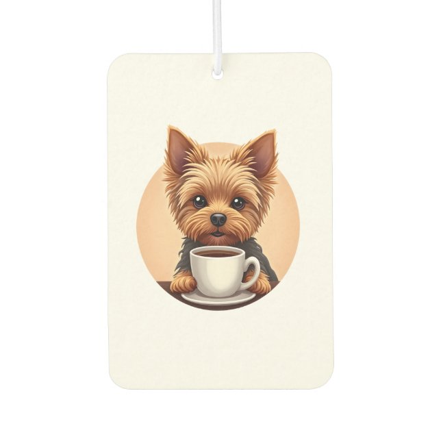 All I Need is Coffee and My Yorkie Air Freshener (Front)
