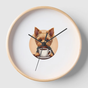 All I Need is Coffee and My Yorkie Clock