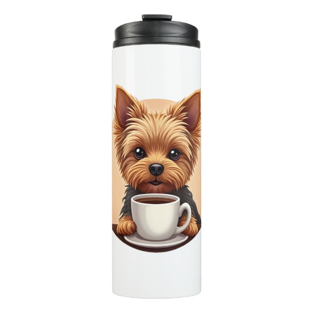 All I Need is Coffee and My Yorkie Thermal Tumbler (Front)