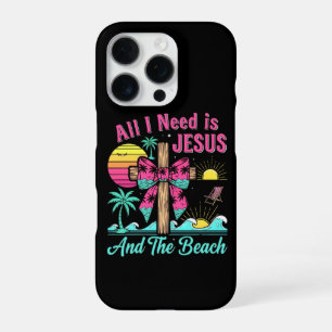 All I Need Is Jesus And The Beach iPhone 16 Pro Case