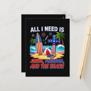 ALL I NEED IS JESUS HOLIDAY POSTCARD