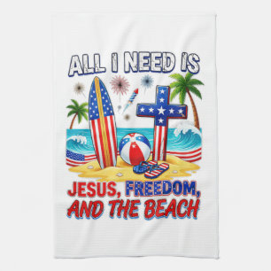 ALL I NEED IS JESUS KITCHEN TOWEL