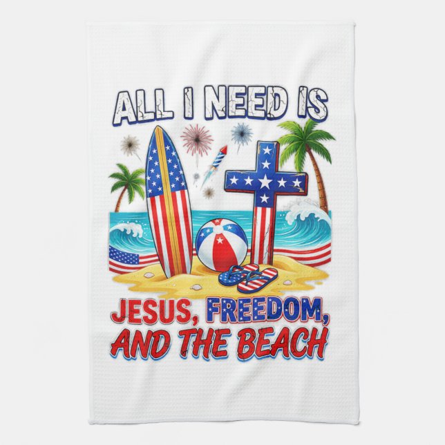ALL I NEED IS JESUS KITCHEN TOWEL (Vertical)