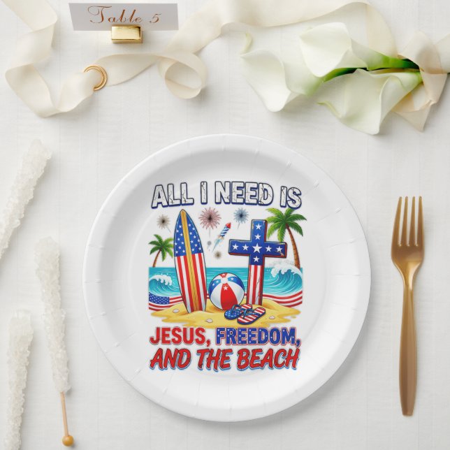 ALL I NEED IS JESUS PAPER PLATE (Wedding)