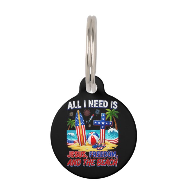 ALL I NEED IS JESUS PET TAG (Front)